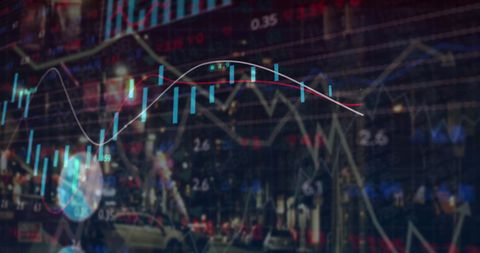 Abstract Financial Graphs Overlapping Urban Cityscape Background - Download Free Stock Images Pikwizard.com