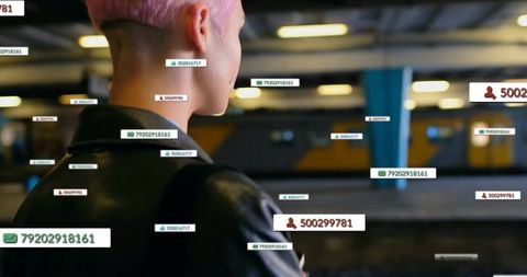 Digital notifications surrounding people in urban setting