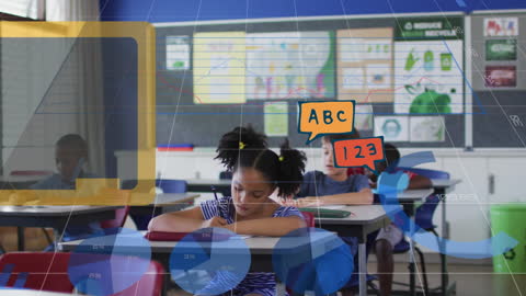 Animated Education Graphics Enhancing Classroom Environment