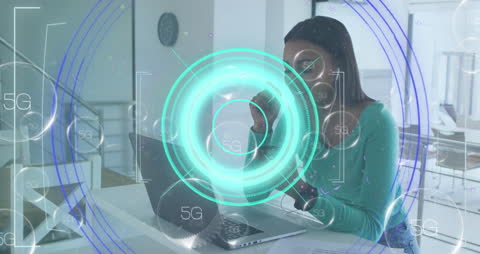 Futuristic Networking with Business Professional Using Laptop