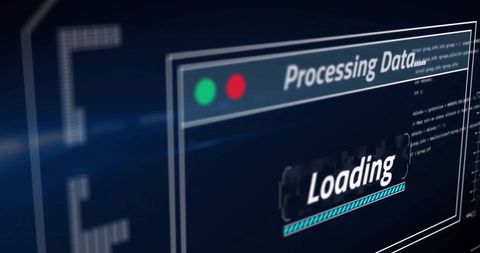 Digital Data Processing with Loading Screen Visualization - Download Free Stock Images Pikwizard.com
