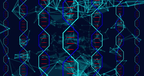 Futuristic Abstract DNA Structure Animation