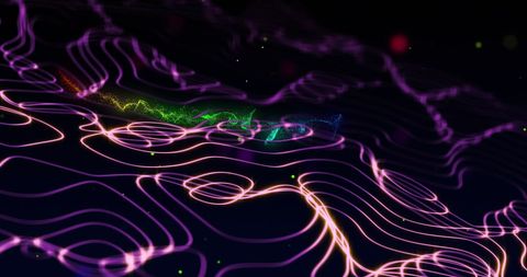 Dynamic Conceptual Digital Network with Vibrant Light Trails - Download Free Stock Images Pikwizard.com