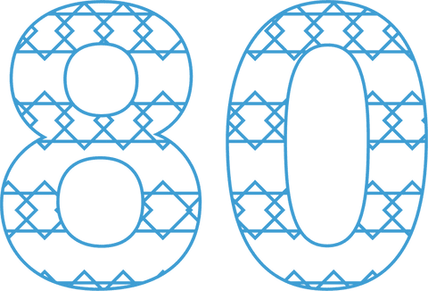 patterned blue 80 on transparent background for celebratory design - Download Free Stock Videos Pikwizard.com