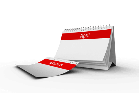 april calendar page on transparent background for planning - Download Free Stock Videos Pikwizard.com