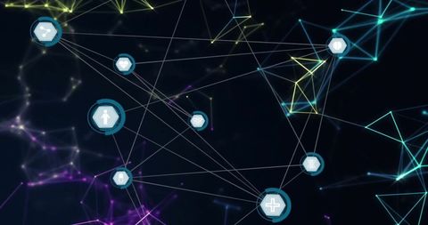 Futuristic Network with Connected Medical Icons - Download Free Stock Images Pikwizard.com