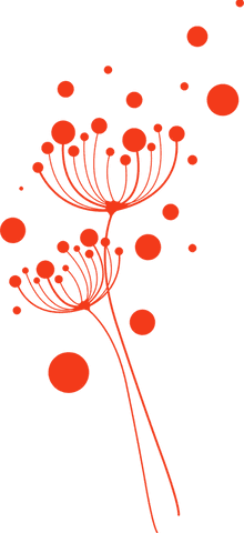 Decorative Red Seed-Head Illustration on Transparent Background - Download Free Stock Videos Pikwizard.com