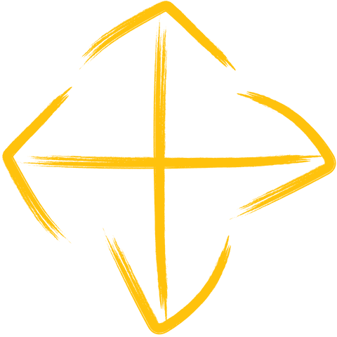 arrow cross symbol in yellow on transparent background - Download Free Stock Videos Pikwizard.com