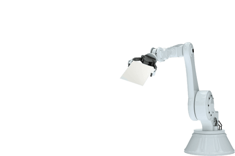 Robotic Arm Holding Blank Placard on Transparent Background - Download Free Stock Videos Pikwizard.com