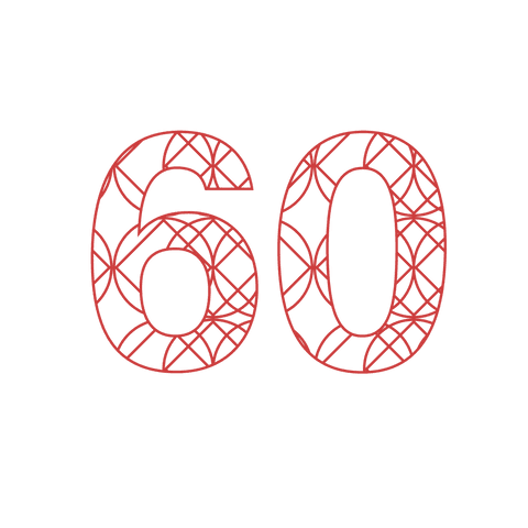 Red 60 With Pattern on Transparent Background for Celebrations - Download Free Stock Videos Pikwizard.com