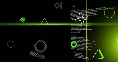 Futuristic Abstract Shapes with Data Code on Digital Interface - Download Free Stock Images Pikwizard.com