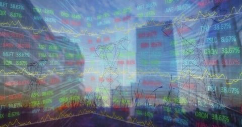 Abstract Financial Data Overlap with Power Grid