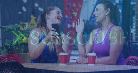 Women Engaging Social Media in Indoor Climbing Cafe Setting