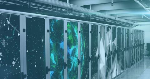 Futuristic Data Center with Abstract Digital Interface - Download Free Stock Images Pikwizard.com