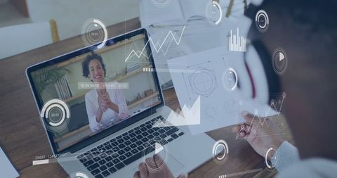 Online learning with digital data overlay for interactive education