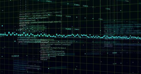 Abstract Digital Data Processing with Graph Overlay - Download Free Stock Images Pikwizard.com