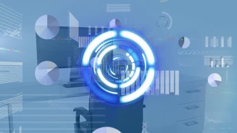 Abstract Digital Visualization in Modern Office Environment