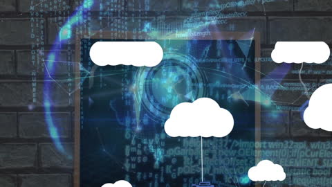 Globalization and Coding Concept with Digital Technology