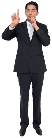biracial businessman interacting with transparent virtual interface - Download Free Stock Videos Pikwizard.com