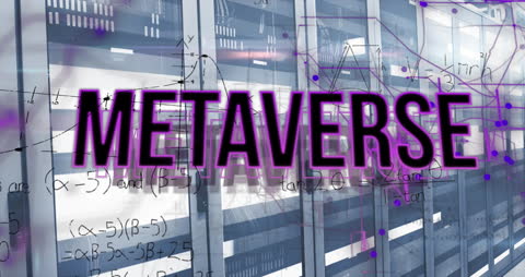 Metaverse and Mathematical Equations in a Futuristic Server Room