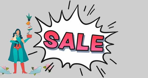 Superhero Mother with Sale Announcement During Mother's Day - Download Free Stock Images Pikwizard.com