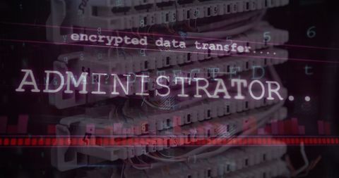 Digital Interface with Encrypted Data and Administrator Access - Download Free Stock Images Pikwizard.com