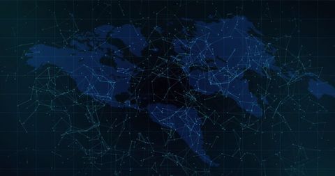 Global Connectivity Concept on Digital Network World Map - Download Free Stock Images Pikwizard.com
