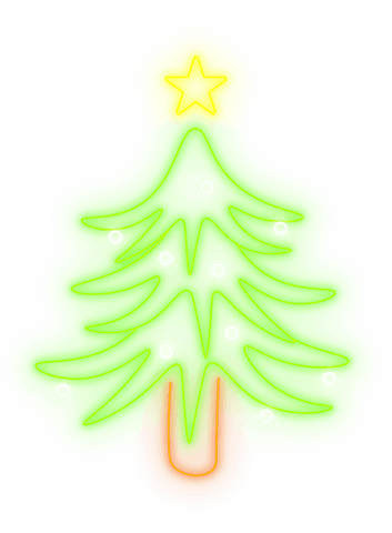vibrant neon christmas tree icon for transparent festive designs - Download Free Stock Videos Pikwizard.com