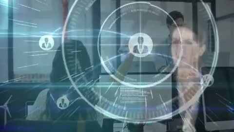 Business Innovation Concept with Digital Network Interface