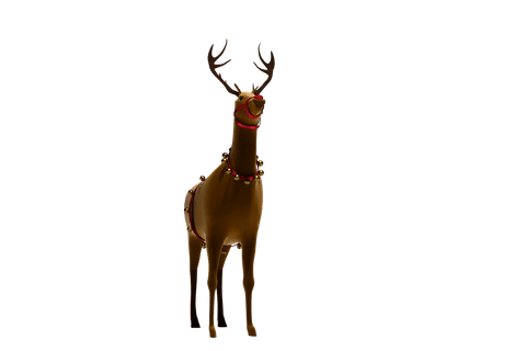transparent festive reindeer with multicolored bells - Download Free Stock Videos Pikwizard.com