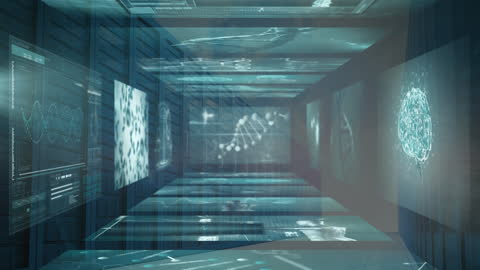 Futuristic Data Processing Technology Concept