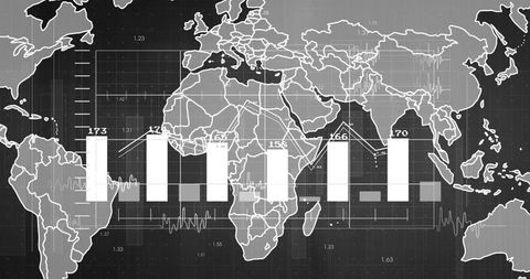 Global Data Processing Overlay with Future Technology - Download Free Stock Images Pikwizard.com