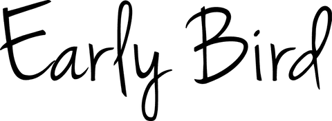 Early bird text illustration on transparent background