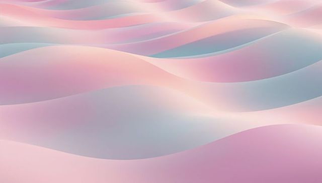 Flowing pastel waves creating gentle depth and smooth gradient layers for minimal design