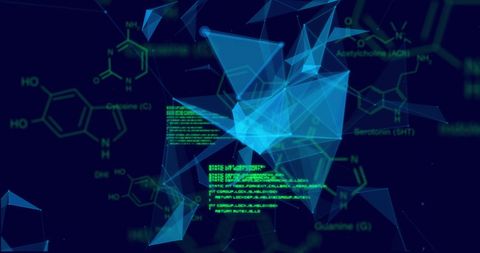 Abstract Molecular Data Visualization with Digital Network - Download Free Stock Images Pikwizard.com
