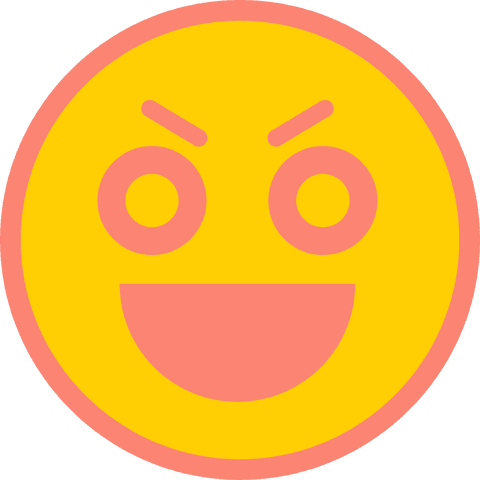 transparent face with mischievous grin emoji vector design - Download Free Stock Videos Pikwizard.com