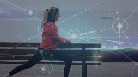 Modern Wellness Technology Concept With Digital Network Overlay