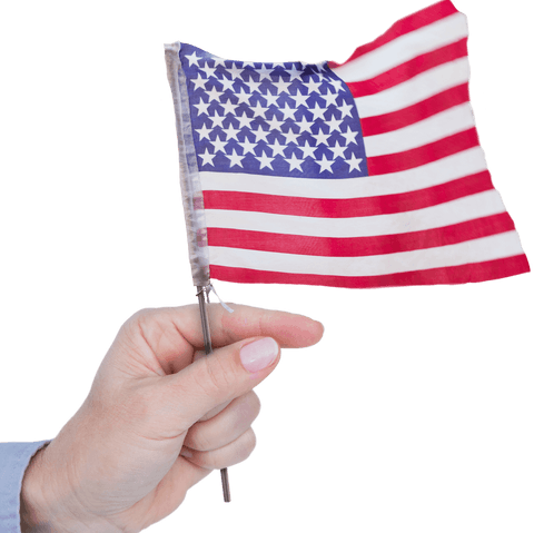 female hand holding american flag on transparent background - Download Free Stock Videos Pikwizard.com