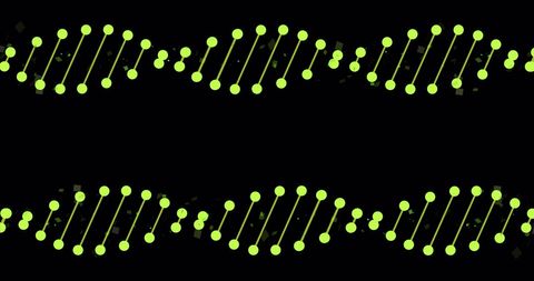 Glowing DNA Strands with Spots on Dark Background - Download Free Stock Images Pikwizard.com