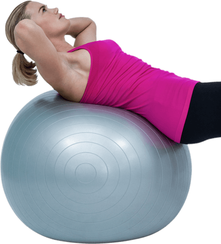 Transparent Background: Woman Doing Core Exercise on Fitness Ball - Download Free Stock Videos Pikwizard.com