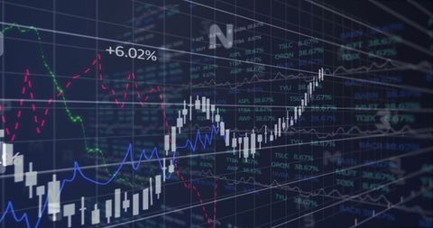 Abstract Financial Graphs with Digital Data Interfaces - Download Free Stock Images Pikwizard.com