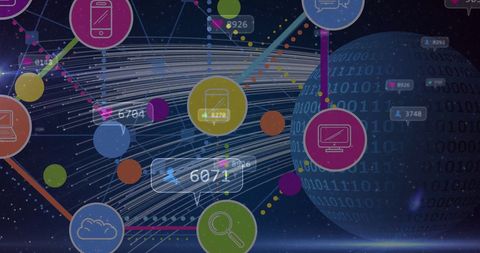 digital network technology communication concept - Download Free Stock Images Pikwizard.com