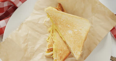 Freshly Made Grilled Cheese Sandwich on White Bread