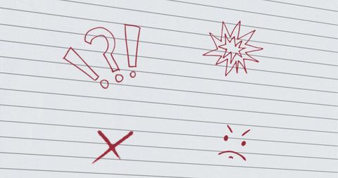 Graphical Symbols Drawn in Notebook for Education and Learning - Download Free Stock Images Pikwizard.com