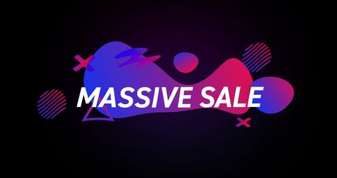 Retro Eighties Style Massive Sale Advertisement Design