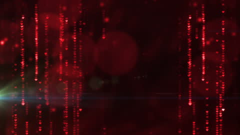 Falling Red Heart Trails Digital Illustration