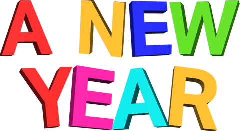 Colorful New Year Text Illustration on Transparent Background - Download Free Stock Videos Pikwizard.com
