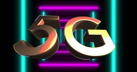 Retro Futuristic 5G Digital Concept Design