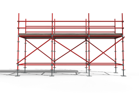 red transparent 3d construction scaffold with planks - Download Free Stock Videos Pikwizard.com