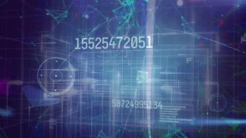 Futuristic Digital Data Processing Screen Background